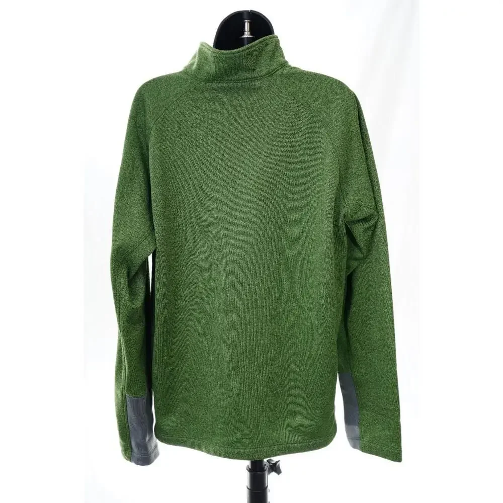 The North Face Green Pullover Polyester Fleece Jacket Mens Sz L Shirt